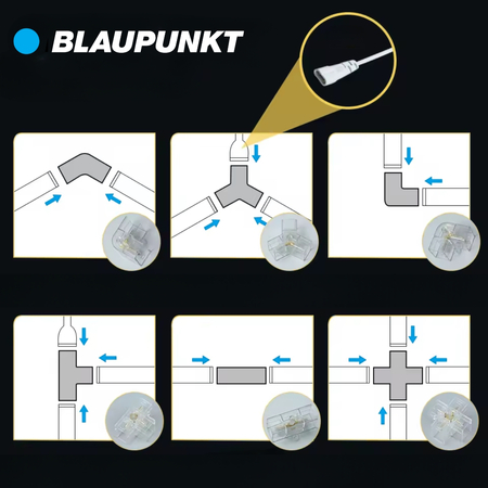 Lampa LED Hexagon Blaupunkt 336W geometryczny panel sufitowy led 4000K CRI90 w kształcie plastra miodu
