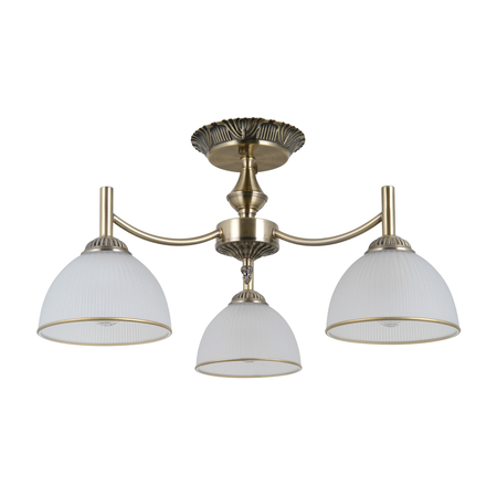Lampa sufitowa Italux Fener PND-40653-3-ABR-WH Antyczny mosiądz