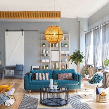 Lampa wisząca Rabalux Arsena 2222 żółty