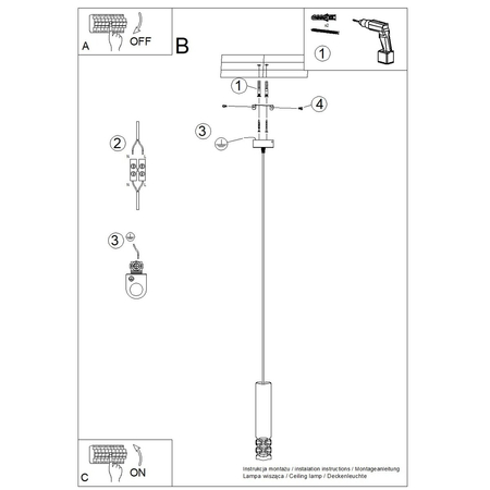 Sollux Lighting Lampa wisząca LIRO 1 biały SL.1691