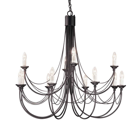 Żyrandol Elstead Lighting Carisbrooke czarny CB12-BLACK