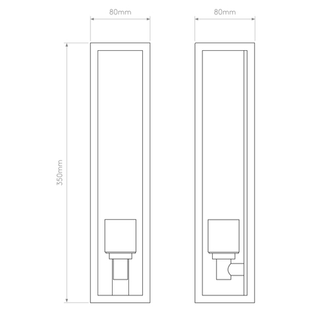 Kinkiet zewnętrzny Astro Harvard Wall 1402007 Naturalny Mosiądz