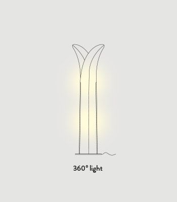 Lampa podłogowa Slamp PALFL00WHT00000000EU Las Palmas