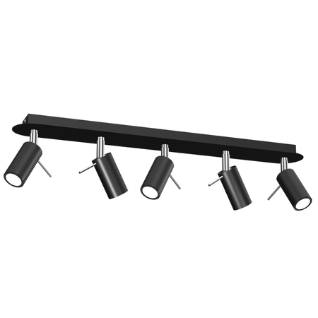 Milagro Lampa sufitowa PRESTON BLACK/CHROME 5x mini GU10 MLP7621 Czarny / Chrom