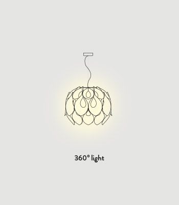 Lampa wisząca Slamp FLO85SOS0001PE000 Flora Small Pewter
