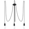 Sollux Lighting Żyrandol EDISON 3 czarny SL.0370