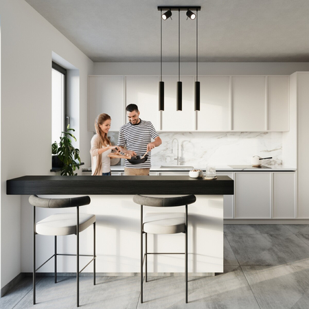 Sollux Lighting Lampa wisząca RING 3 czarny SL.1099