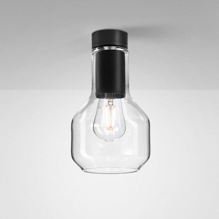 Lampa natynkowa AQForm Modern Glass Barrel E27 TP Surface Czarny Struktura