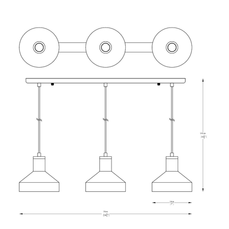 Lampa wisząca Zuma Line Sigma A8016S-3A czarny/złoty