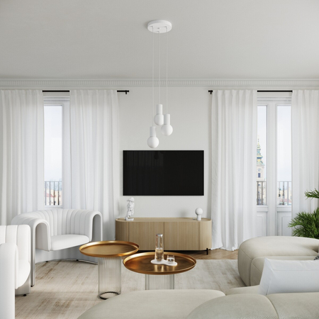 Sollux Lighting Lampa wisząca HALO 3P biała SL.1710