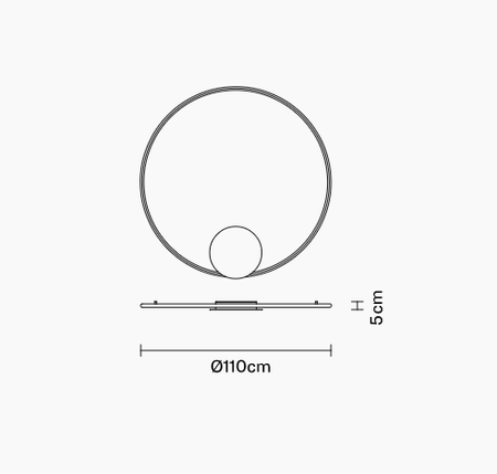 Kinkiet/lampa sufitowa Fabbian F45G0576 Olympic Ø1087 3000K