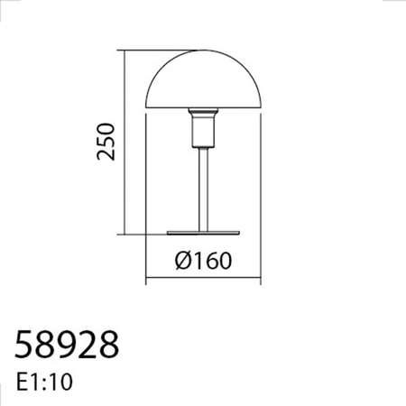 Lampa stołowa POMA mosiądz mat, kremowy klosz E14