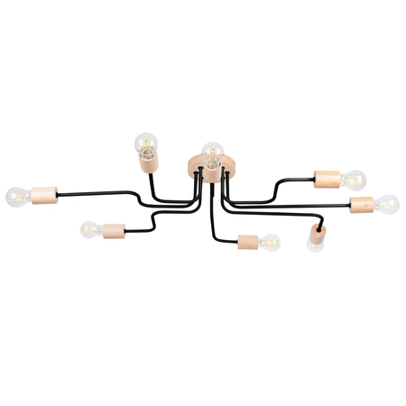 Sollux Lighting Żyrandol TIMBO 8 czarny SL.1671