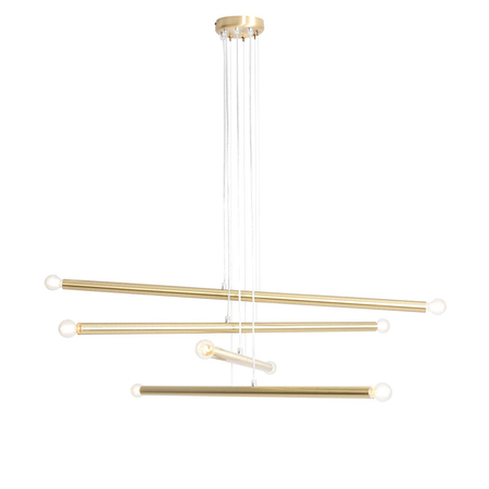 Lampa wisząca TUBO 8 BRASS Aldex 1072P40 mosiądz