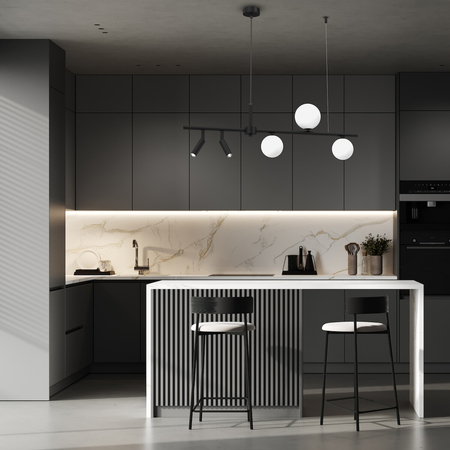 Milagro Lampa wisząca SIRIO 5xG9 MLP8408 CZARNY / BIAŁY