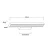 Light Prestige Kinkiet Aqua 42 cm biały IP44 LED CCT LP-987/1W S WH