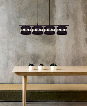 Lampa wisząca NICEA Kaja K-5203 czarny/złoty