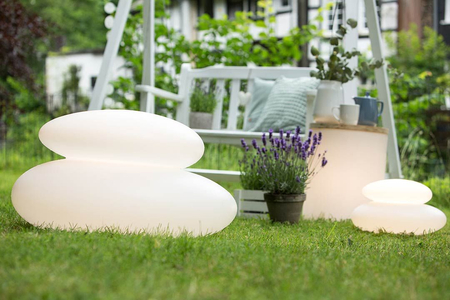 Kamień LED XL Lampa zewnętrzna ogrodowa 2700K Biała ciepła 40x69 32380W biały