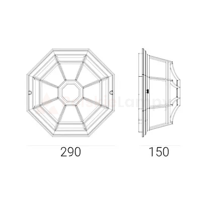 LATINA 105 BLACK E27 LED 9W