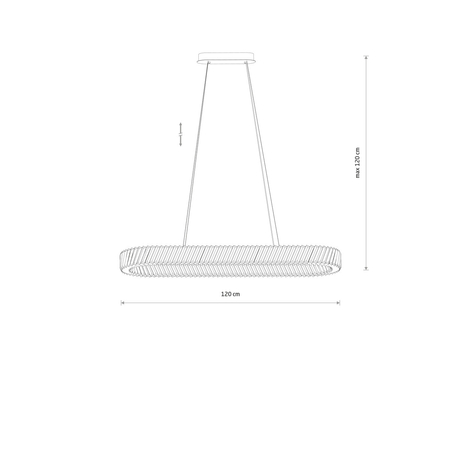 Żyrandol Nowodvorski LUXORA LED 11707 przezroczysty