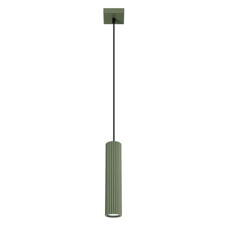 Sollux Lighting Lampa wisząca KARBON 1 zielony oliwkowy SL.1611