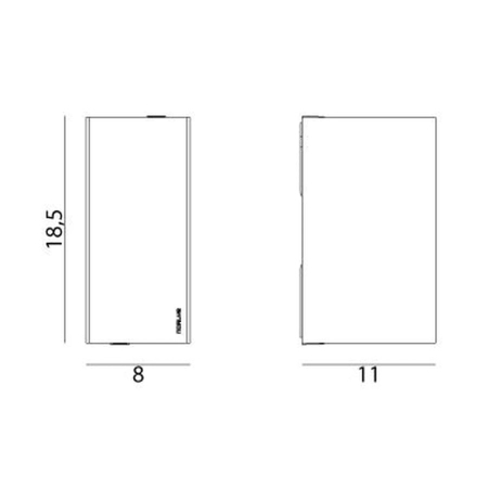 LILLEHAMMER 1583 BLACK 2xLED 7,3W 3000K UP / DOWN