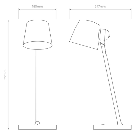 Lampa stołowa Astro Imari Desk 1460001 Brązowy