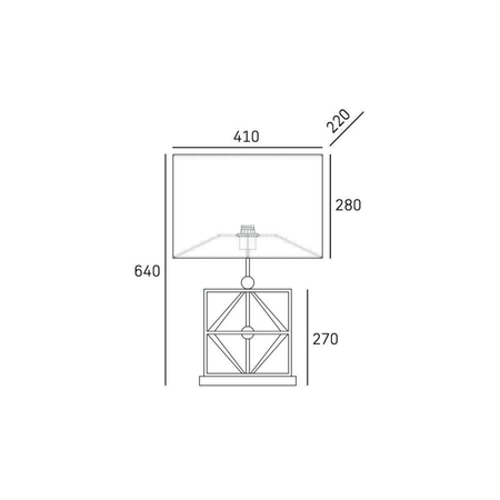 Cosmo Light Lampa stołowa QUITO T01939BK AU