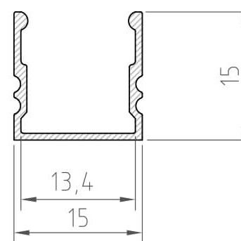 Profil LED Greenie P5-1B2 2m nawierzchniowy głęboki biały lakierowany