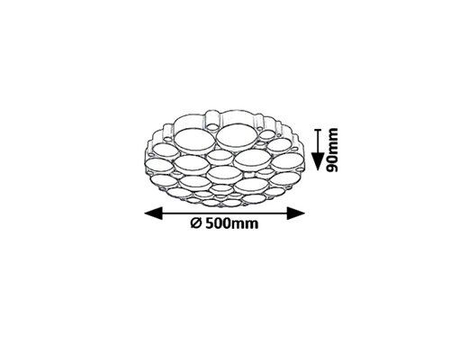 Lampa sufitowa Rabalux Andela 6039 srebrny