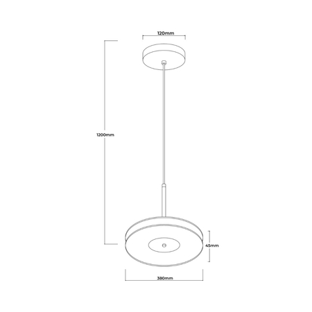 Light Prestige Wisząca lampa duża Casy dymna LED CCT LP-3176/1P L SM