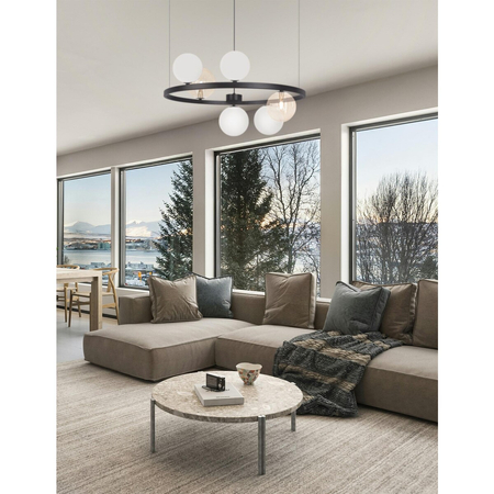 Lampa wisząca Kaja SATURNO K-5695 biały, bursztynowy, czarny