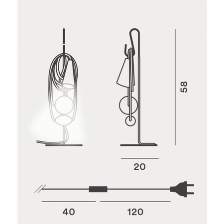 Lampa stołowa Foscarini 289001-05 Filo