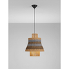 Lampa wisząca Luces Exclusivas MURVOLO LE45361 drewno jasne i ciemne, niebieski
