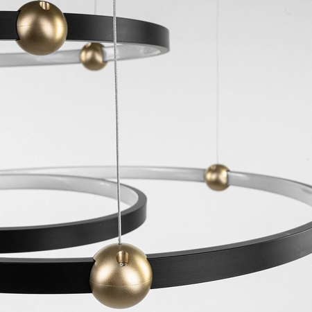 Ledowa Lampa wisząca Aurora No.4 50cm 3k czarna