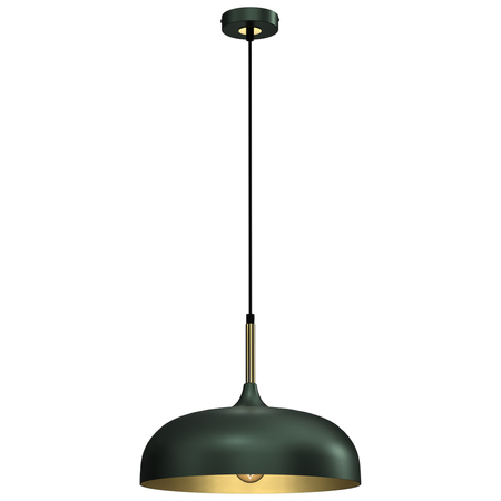 Milagro Lampa wisząca LINCOLN GREEN/GOLD 1xE27 35cm MLP8032 ZIELONY / ZŁOTY
