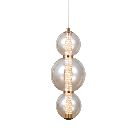 Lampa wisząca Italux PND-34359-3V-HBR-AMB złoty