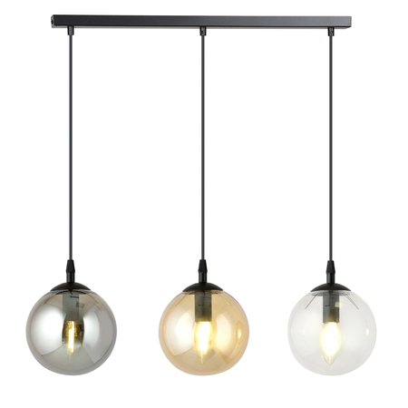 Lampa wisząca COSMO 3 BL MIX Emibig 714/3 czarny/złoty