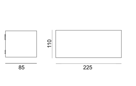ASKER 1513 WHITE E27 LED 9W UP / DOWN