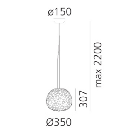 Lampa wisząca Artemide 1702010A Meteorite 35