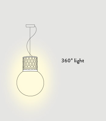 Lampa wisząca Slamp ATMOSFERA - GOLD M ATSSM00GLP01T00000EU złoty