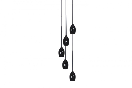 Lampa wisząca IZZA 5 BLACK Azzardo AZ0312 czarny