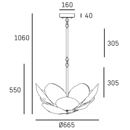 Cosmo Light Lampa wisząca WELLINGTON P12340BR