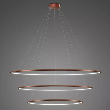 Lampa wisząca Ledowe Okręgi No.3 120cm 4k miedziana