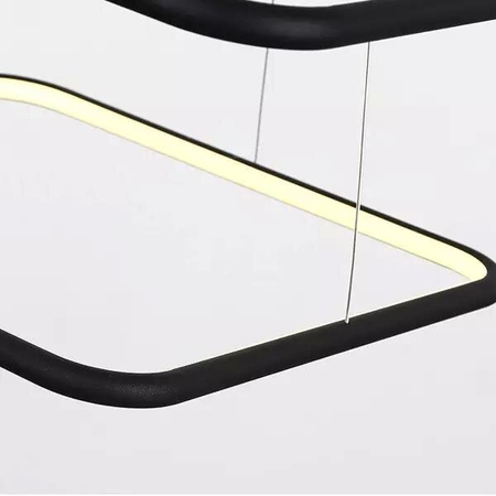 Lampa wisząca Ledowe Kwadraty No.2 3k black