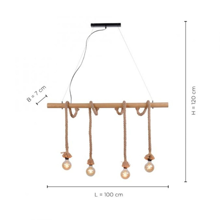 Lampa wisząca Paul Neuhaus ROPE 15483-18 czarny