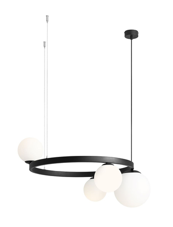 Lampa wisząca GARDA 4 RING BLACK Aldex 1099L1_R czarny