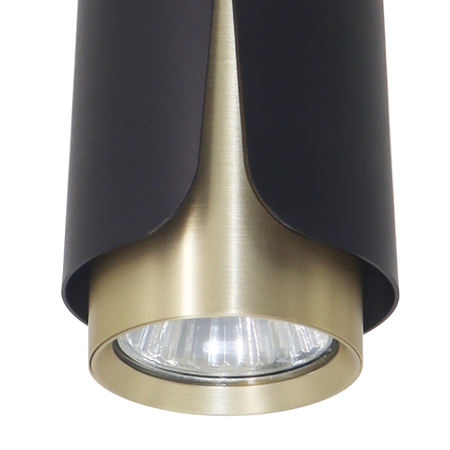 Milagro FLOWER BLACK GOLD DOWNLIGHT 1xGU10 ML0262 CZARNY + ZŁOTY