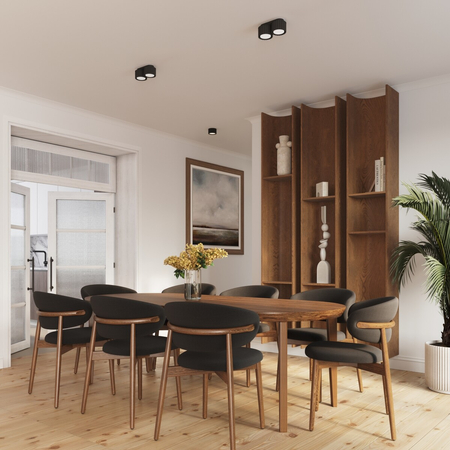 Sollux Lighting Plafon AURA 1 czarny Gx53 SL.1787