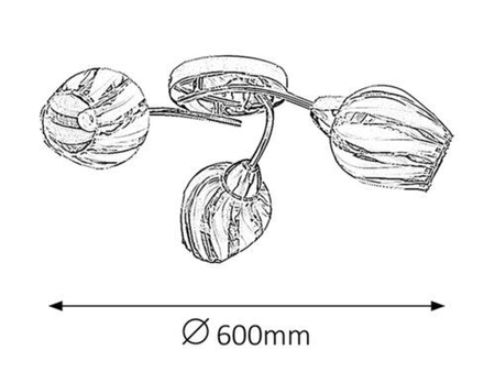 Lampa sufitowa Rabalux Danila 2969 chrom